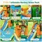 Monkey-Themed Inflatable Bounce House with Slide without Blower